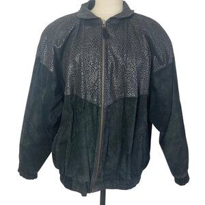 Vintage The American Line Stefano Black Suede Jacket Plus Sz 18W Goth Whimsigoth